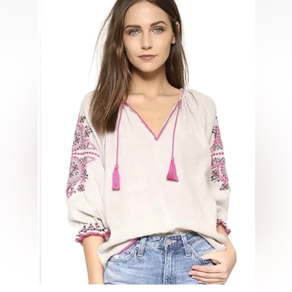 Beautiful embroidered Ulla Johnson Blouse size 2